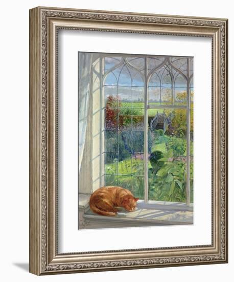 Sleeping Cat and Chinese Bridge-Timothy Easton-Framed Giclee Print