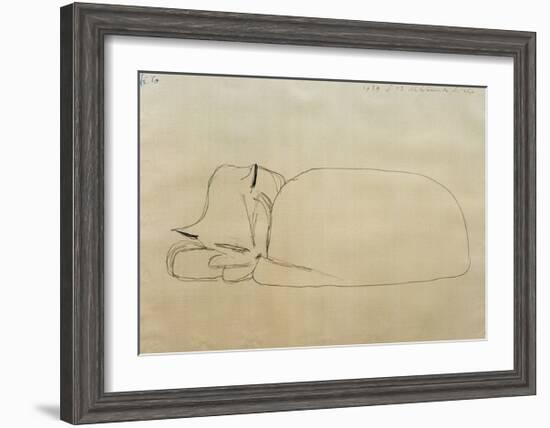 Sleeping Cat-Paul Klee-Framed Giclee Print