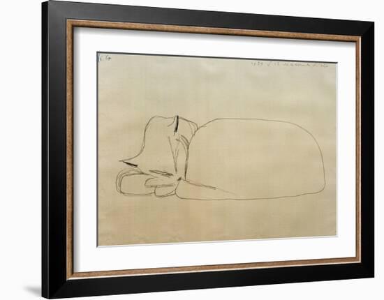 Sleeping Cat-Paul Klee-Framed Giclee Print