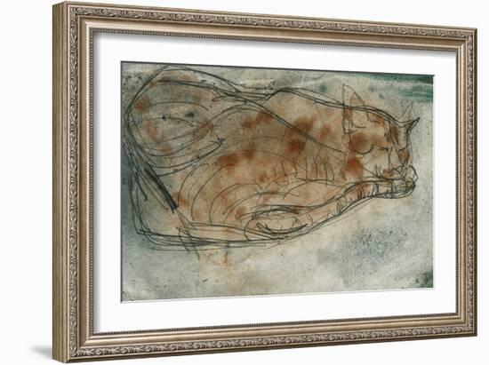 Sleeping Cat-Paul Klee-Framed Giclee Print