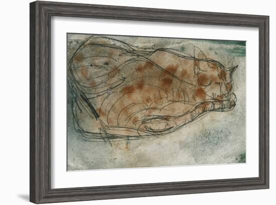 Sleeping Cat-Paul Klee-Framed Giclee Print