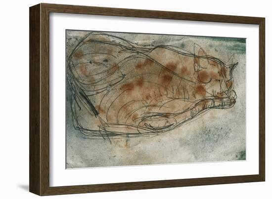 Sleeping Cat-Paul Klee-Framed Giclee Print