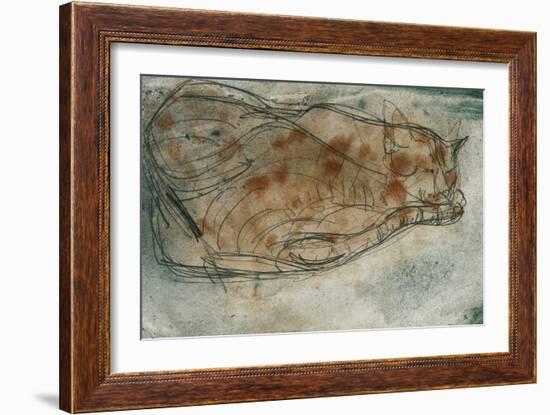 Sleeping Cat-Paul Klee-Framed Giclee Print