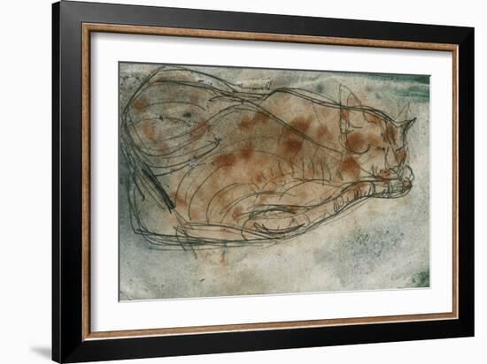 Sleeping Cat-Paul Klee-Framed Giclee Print