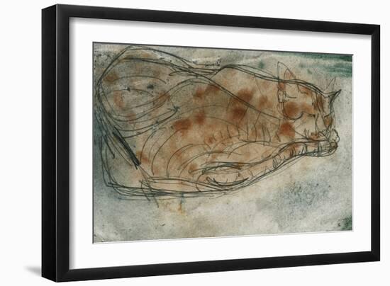 Sleeping Cat-Paul Klee-Framed Giclee Print