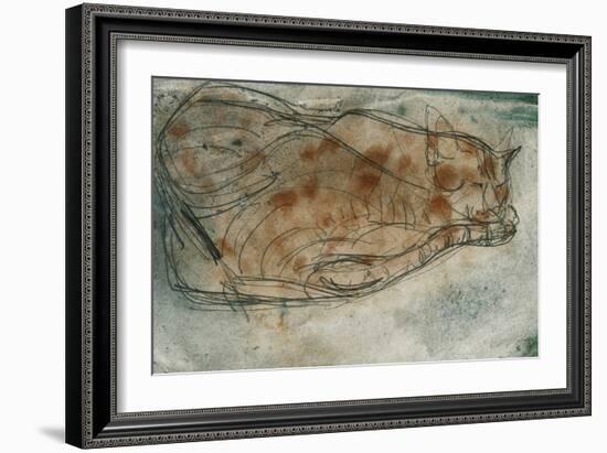 Sleeping Cat-Paul Klee-Framed Giclee Print