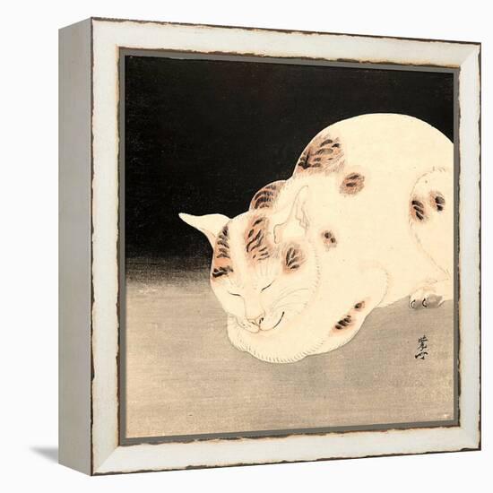 Sleeping Cat-Kyosai Kawanabe-Framed Premier Image Canvas