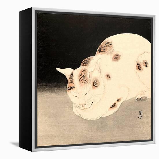 Sleeping Cat-Kyosai Kawanabe-Framed Premier Image Canvas