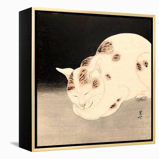 Sleeping Cat-Kyosai Kawanabe-Framed Premier Image Canvas