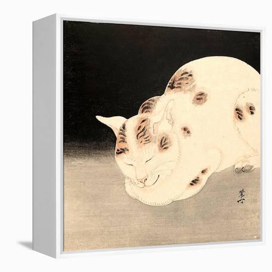 Sleeping Cat-Kyosai Kawanabe-Framed Premier Image Canvas