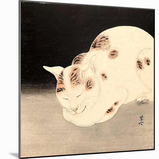 Sleeping Cat-Kyosai Kawanabe-Mounted Giclee Print