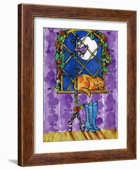 Sleeping Cat-sylvia pimental-Framed Art Print