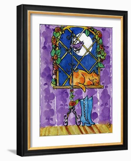 Sleeping Cat-sylvia pimental-Framed Art Print