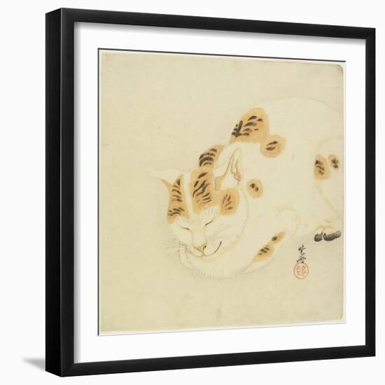 Sleeping Cat-Kawanabe Kyosai-Framed Giclee Print