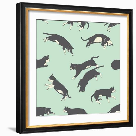 Sleeping Cats-Tasiania-Framed Premium Giclee Print