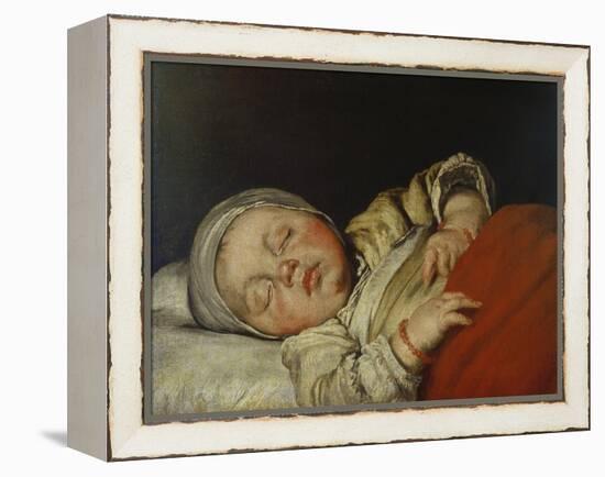 Sleeping Child-Bernardo Strozzi-Framed Premier Image Canvas