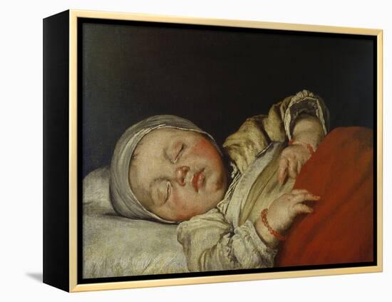 Sleeping Child-Bernardo Strozzi-Framed Premier Image Canvas