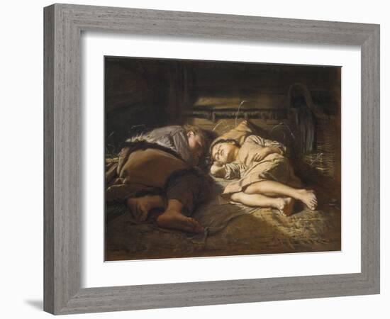 Sleeping Children, 1870-Viano-Framed Giclee Print