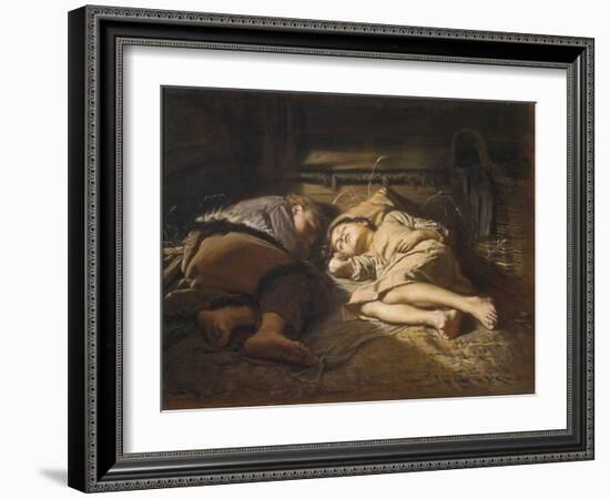 Sleeping Children, 1870-Viano-Framed Giclee Print