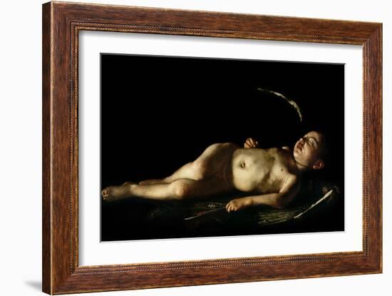 Sleeping Cupid, 1608-Caravaggio-Framed Giclee Print