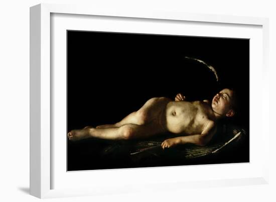 Sleeping Cupid, 1608-Caravaggio-Framed Giclee Print