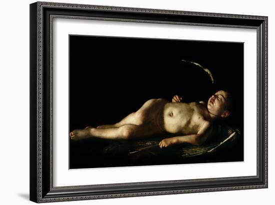 Sleeping Cupid, 1608-Caravaggio-Framed Giclee Print