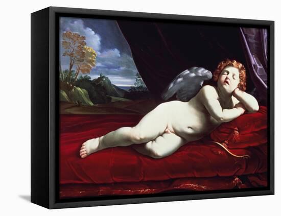 Sleeping Cupid-Guido Reni-Framed Premier Image Canvas