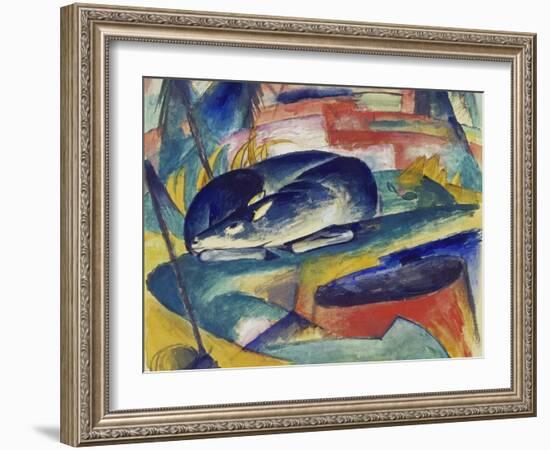 Sleeping Deer, 1912/13-Franz Marc-Framed Giclee Print