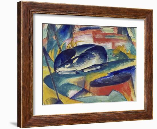 Sleeping Deer, 1912/13-Franz Marc-Framed Giclee Print