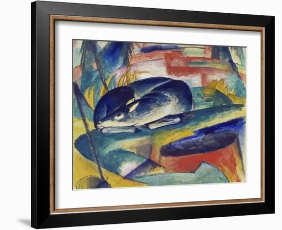 Sleeping Deer, 1912/13-Franz Marc-Framed Giclee Print