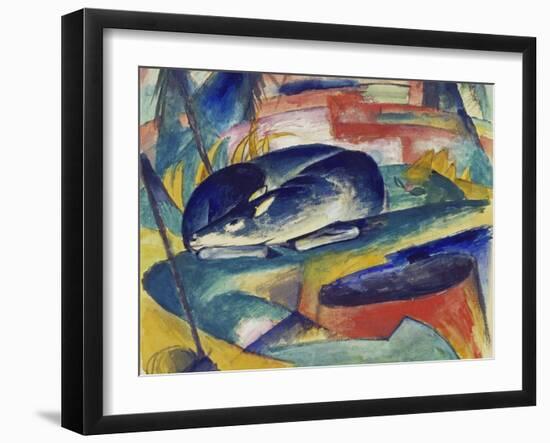 Sleeping Deer, 1912/13-Franz Marc-Framed Giclee Print