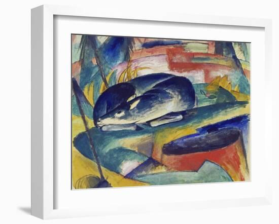 Sleeping Deer, 1912/13-Franz Marc-Framed Giclee Print