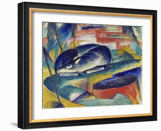 Sleeping Deer, 1912/13-Franz Marc-Framed Giclee Print