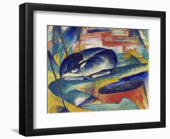 Sleeping Deer, 1912/13-Franz Marc-Framed Giclee Print