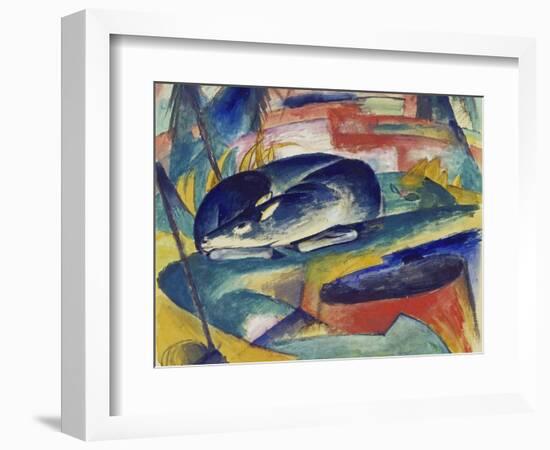 Sleeping Deer, 1912/13-Franz Marc-Framed Giclee Print