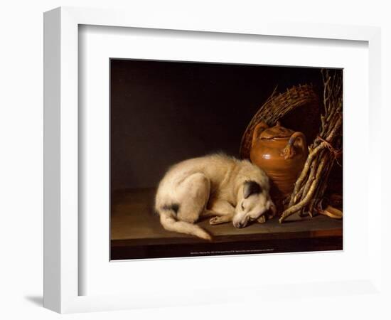 Sleeping Dog, 1650-Gerrit Dou-Framed Art Print