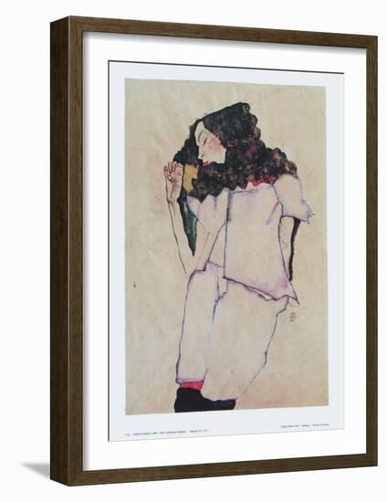 Sleeping Girl, 1911-Egon Schiele-Framed Art Print