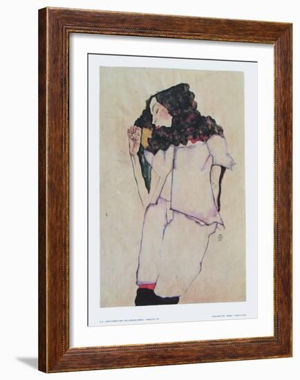 Sleeping Girl, 1911-Egon Schiele-Framed Art Print