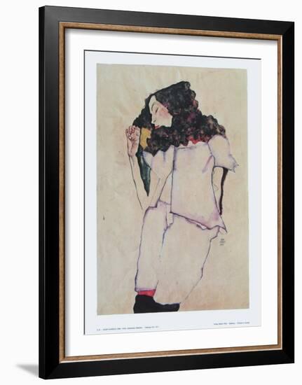 Sleeping Girl, 1911-Egon Schiele-Framed Art Print