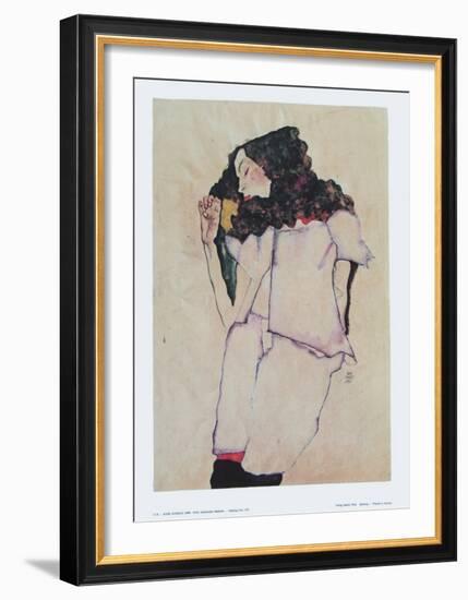 Sleeping Girl, 1911-Egon Schiele-Framed Art Print