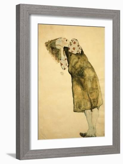 Sleeping Girl-Egon Schiele-Framed Giclee Print