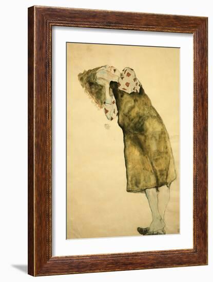 Sleeping Girl-Egon Schiele-Framed Giclee Print