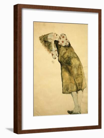 Sleeping Girl-Egon Schiele-Framed Giclee Print