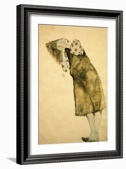 Sleeping Girl-Egon Schiele-Framed Giclee Print