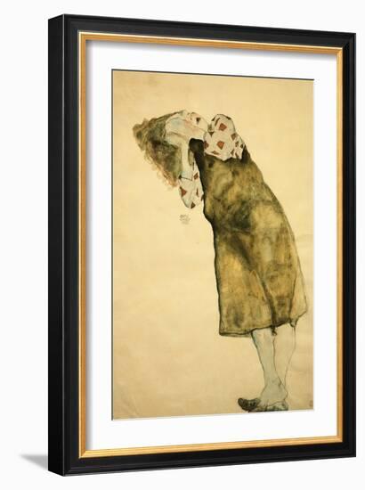 Sleeping Girl-Egon Schiele-Framed Giclee Print