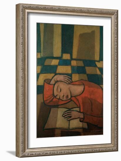 Sleeping Girl-Casorati Felice-Framed Giclee Print