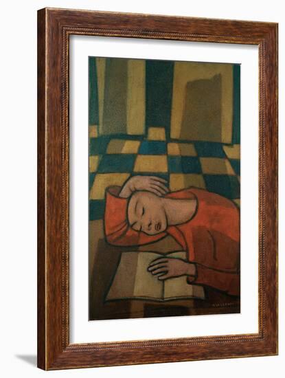Sleeping Girl-Casorati Felice-Framed Giclee Print