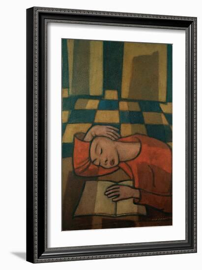 Sleeping Girl-Casorati Felice-Framed Giclee Print