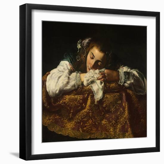 Sleeping Girl-Domenico Fetti-Framed Giclee Print