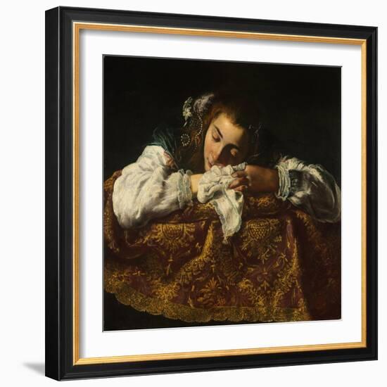 Sleeping Girl-Domenico Fetti-Framed Giclee Print